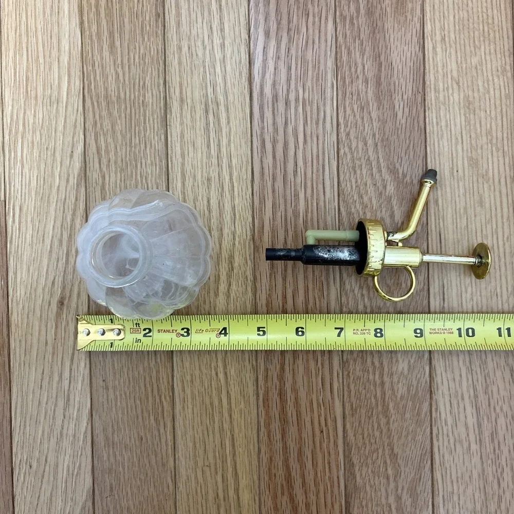 Plant Mister- White Color Glass‎ Bottle & Gold Tone Sprayer